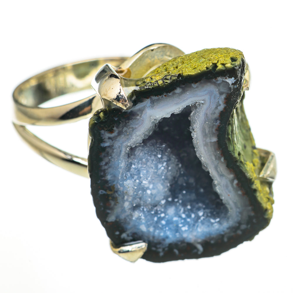 Coconut Geode Druzy Rings handcrafted by Anasilvercos - RING70876