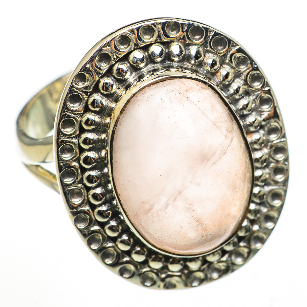 Rose Quartz Rings handcrafted by Anasilvercos - RING70904