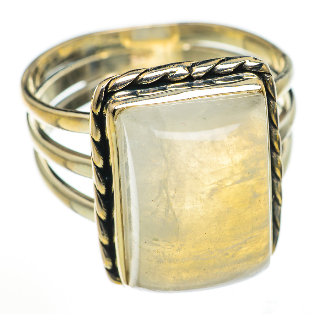 Rainbow Moonstone Rings handcrafted by Anasilvercos - RING70919