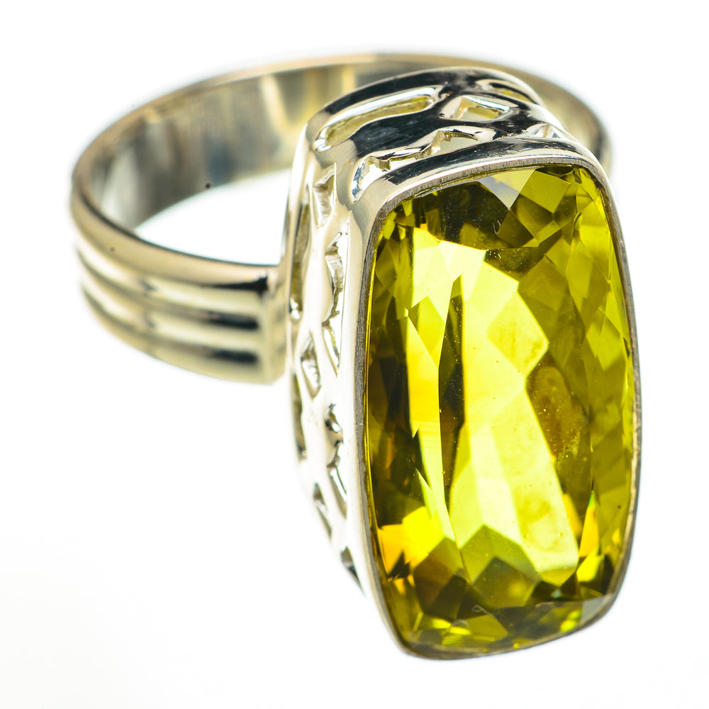 Olive Quartz Rings handcrafted by Anasilvercos - RING70924