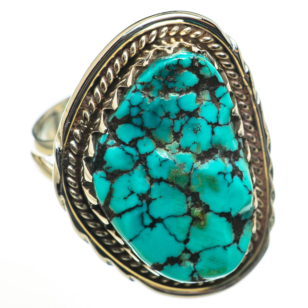 Tibetan Turquoise Rings handcrafted by Anasilvercos - RING70932