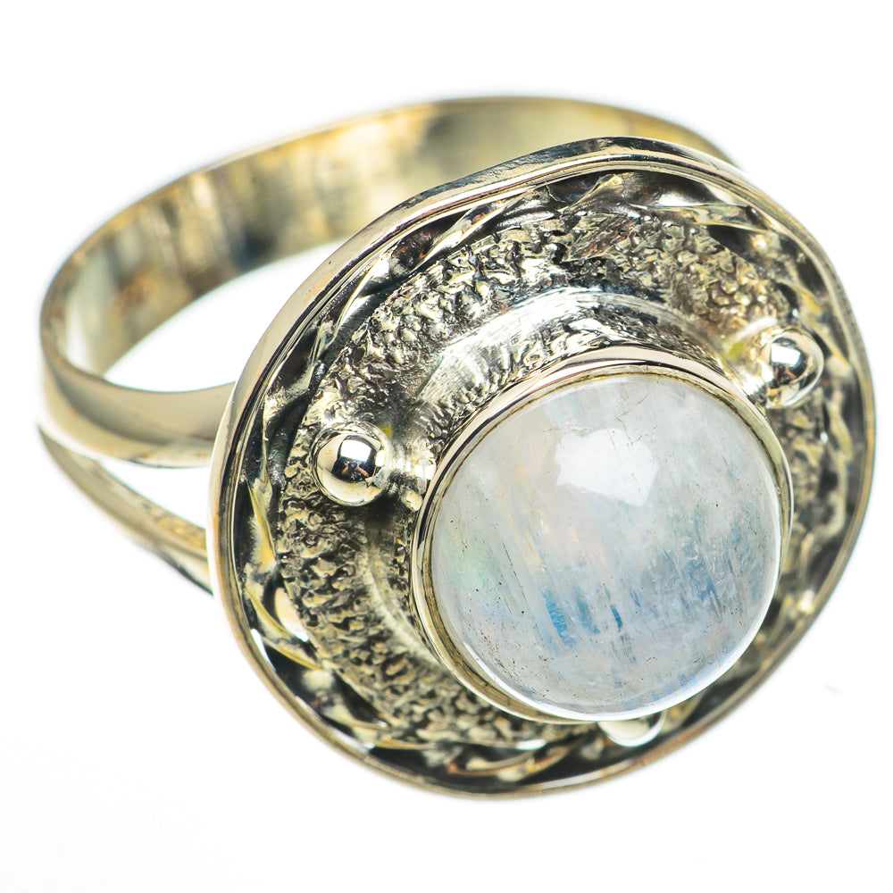 Rainbow Moonstone Rings handcrafted by Anasilvercos - RING70959 - Photo 2