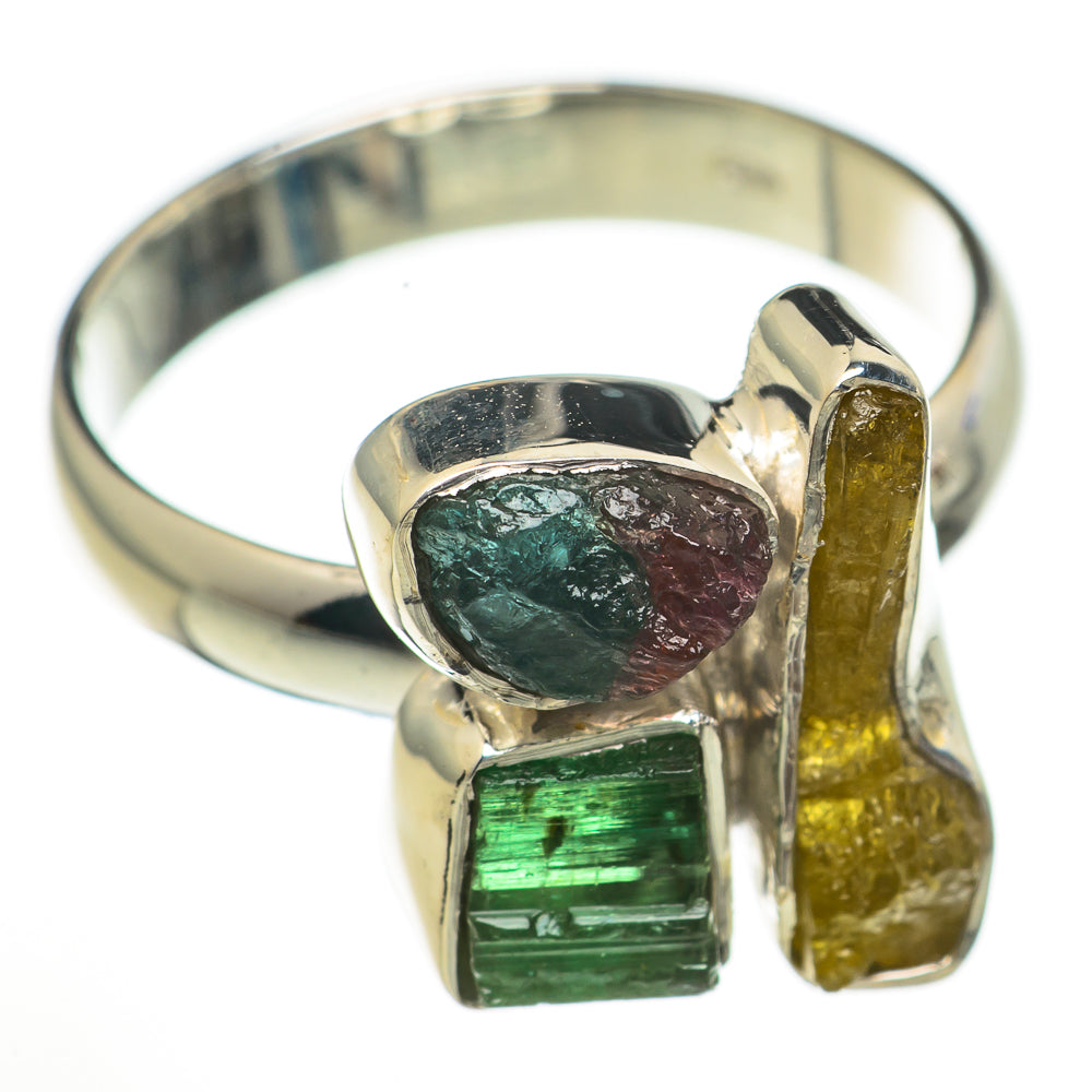 Green Tourmaline Rings handcrafted by Anasilvercos - RING70964