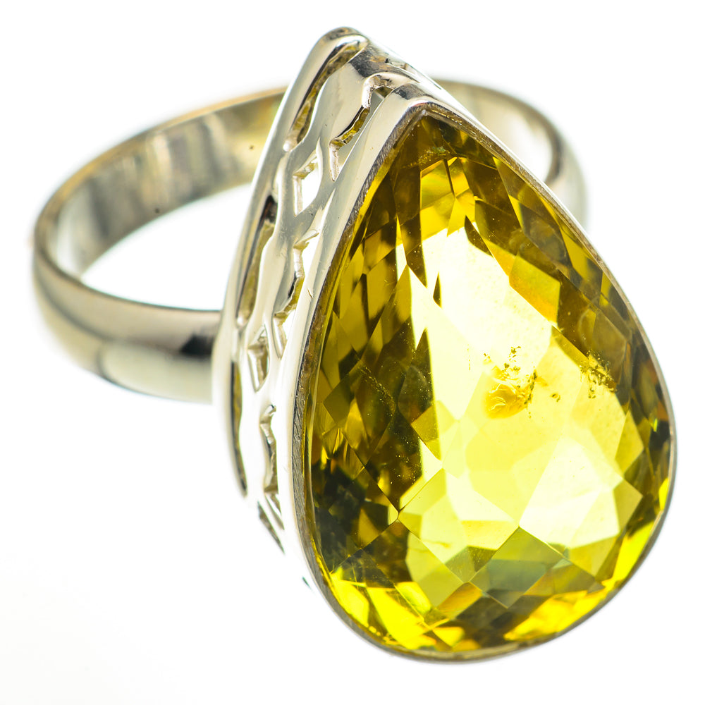 Olive Quartz Rings handcrafted by Anasilvercos - RING70966