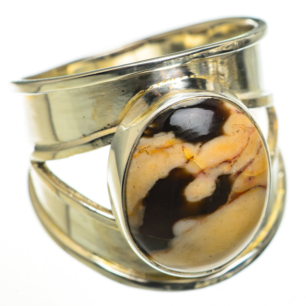 Peanut Wood Jasper Rings handcrafted by Anasilvercos - RING70978