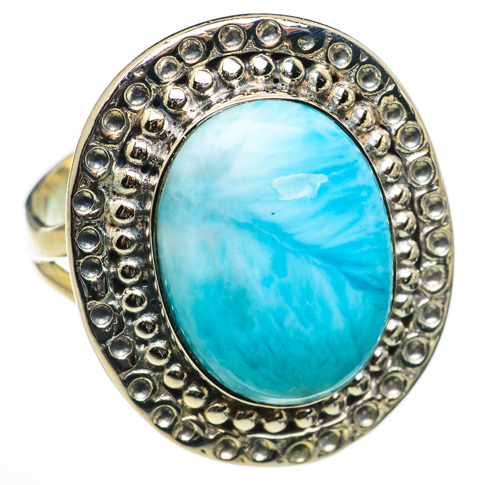Larimar Rings handcrafted by Anasilvercos - RING71007