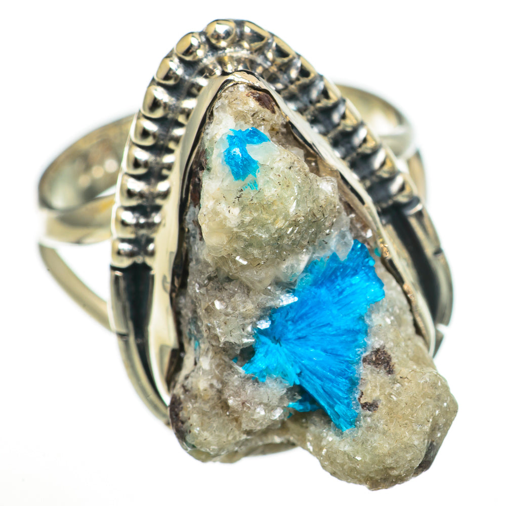 Cavansite Crystal Rings handcrafted by Anasilvercos - RING71008