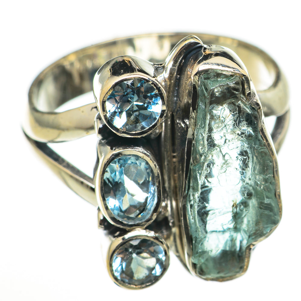 Aquamarine Rings handcrafted by Anasilvercos - RING71042