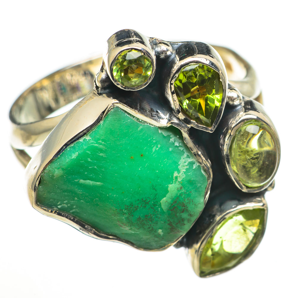 Chrysoprase Rings handcrafted by Anasilvercos - RING71048