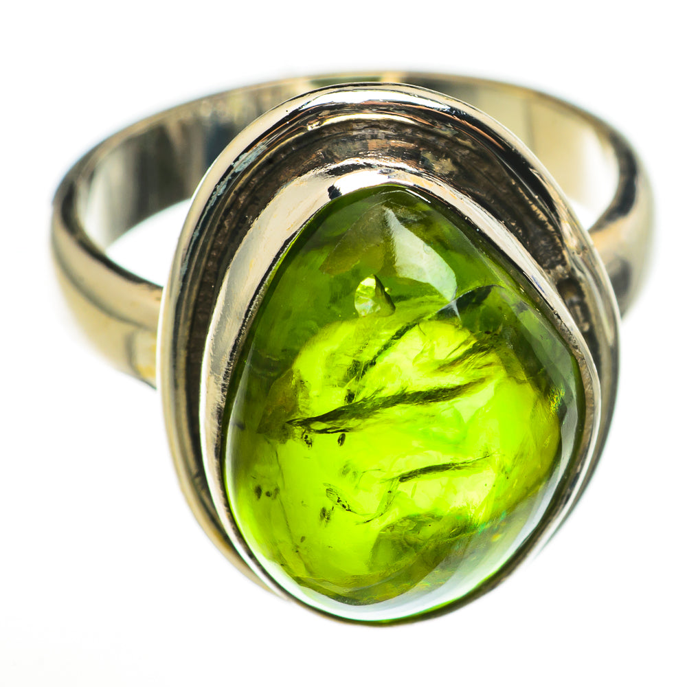 Green Tourmaline Rings handcrafted by Anasilvercos - RING71049