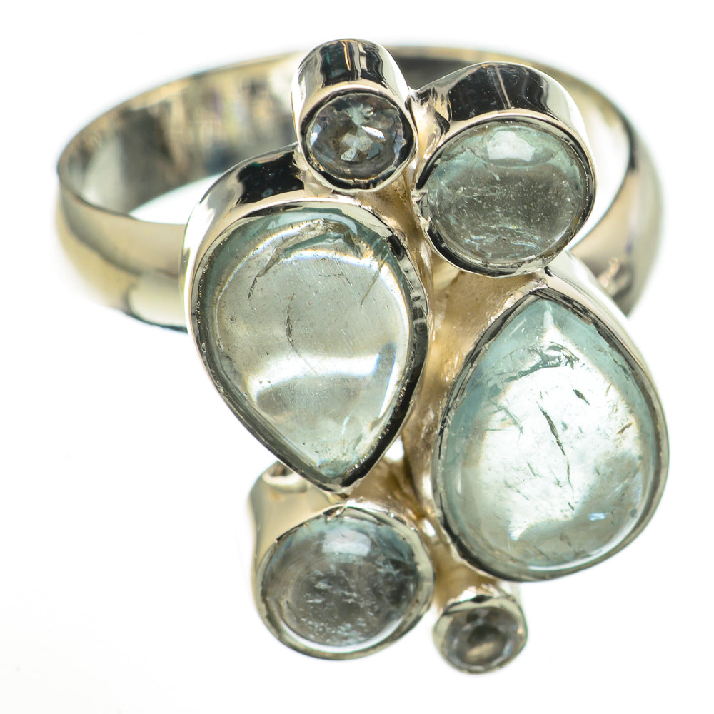 Aquamarine Rings handcrafted by Anasilvercos - RING71076
