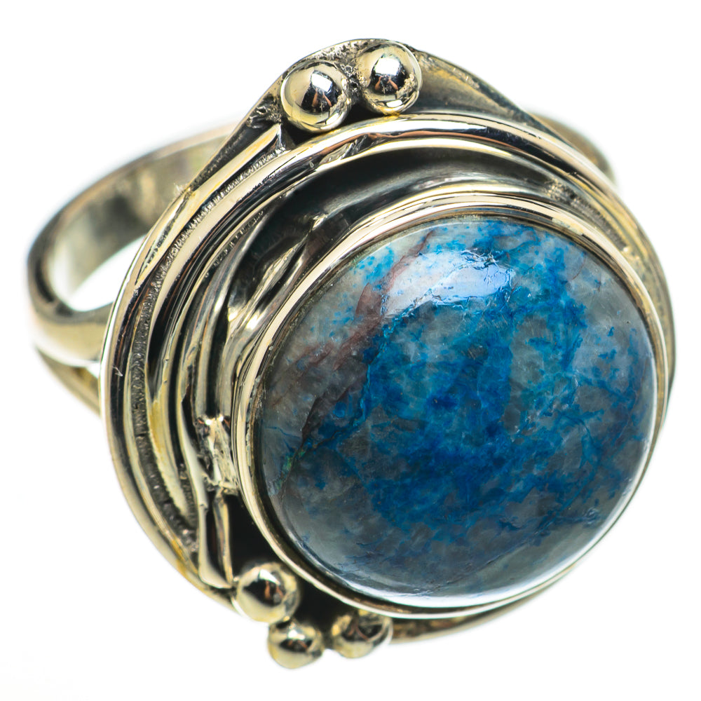 Chrysocolla In Quartz Rings handcrafted by Anasilvercos - RING71082