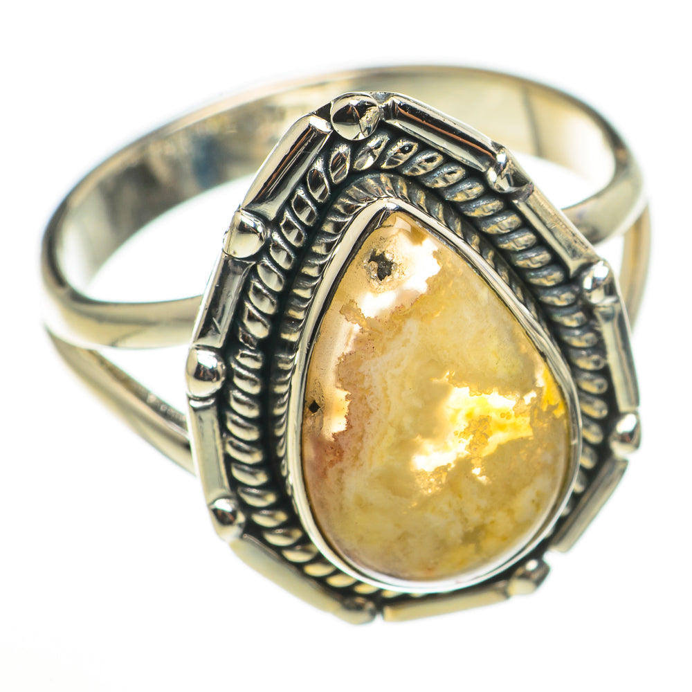 Plume Agate Rings handcrafted by Anasilvercos - RING71105