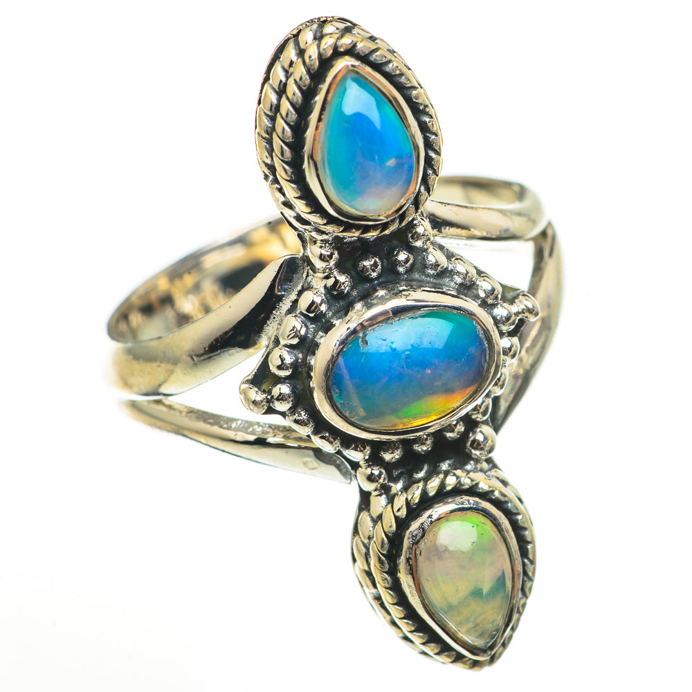 Ethiopian Opal Rings handcrafted by Anasilvercos - RING71113