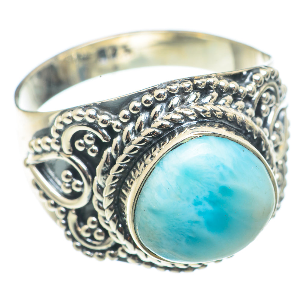 Larimar Rings handcrafted by Anasilvercos - RING71116