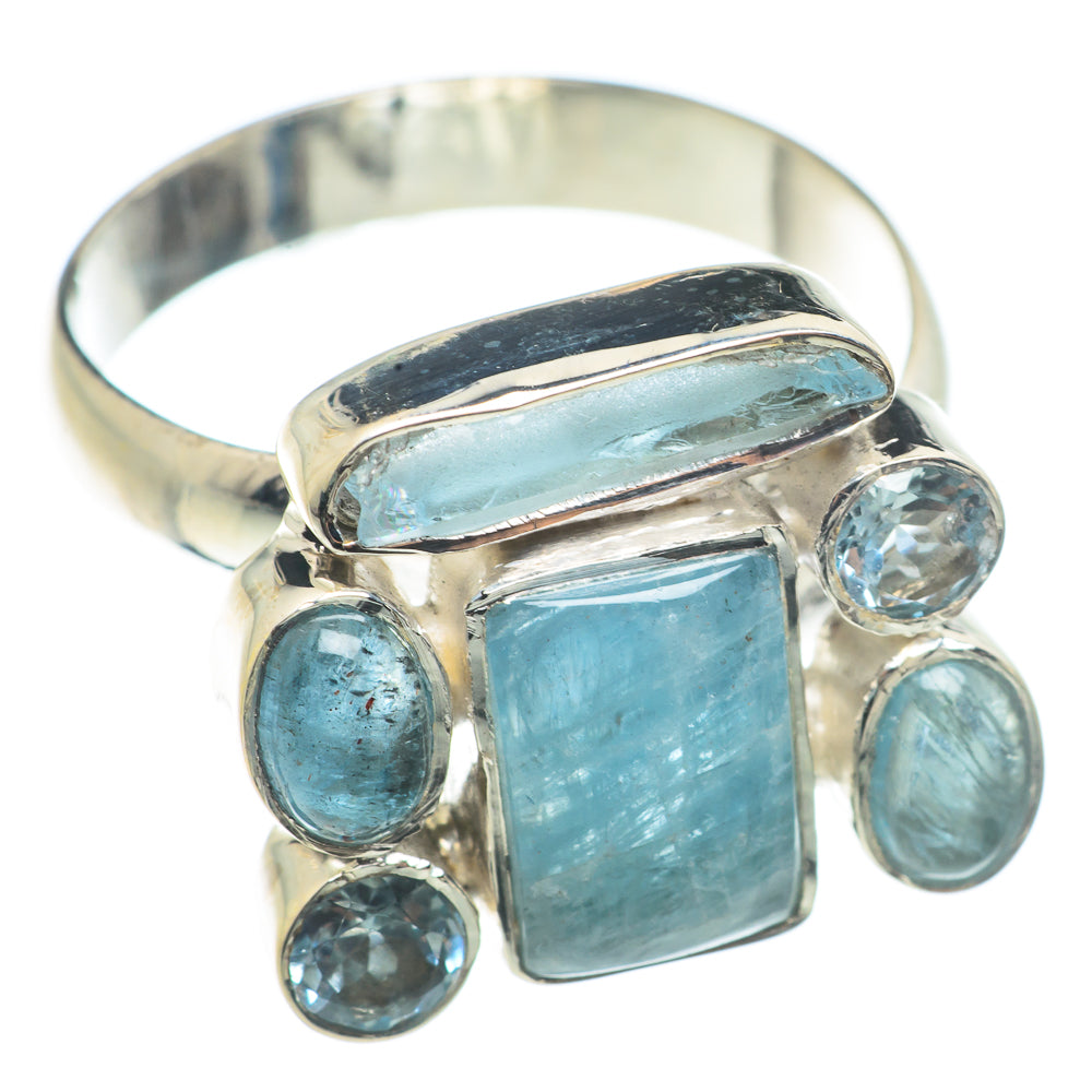 Aquamarine Rings handcrafted by Anasilvercos - RING71119