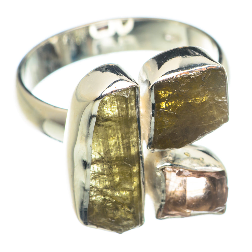Green Tourmaline Rings handcrafted by Anasilvercos - RING71147