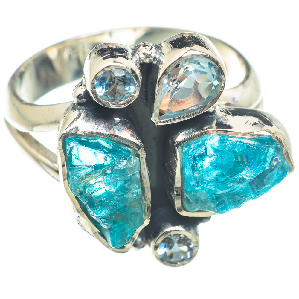 Blue Fluorite Rings handcrafted by Anasilvercos - RING71154