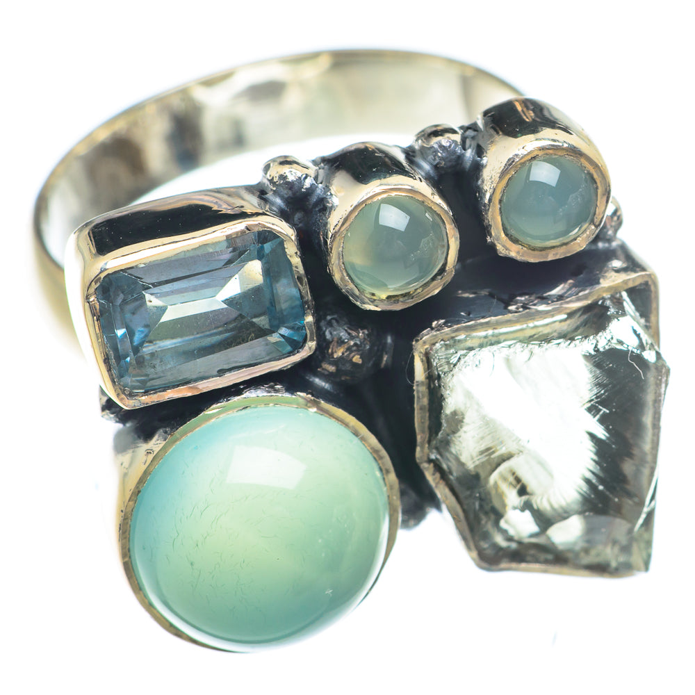 Aqua Chalcedony Rings handcrafted by Anasilvercos - RING71188