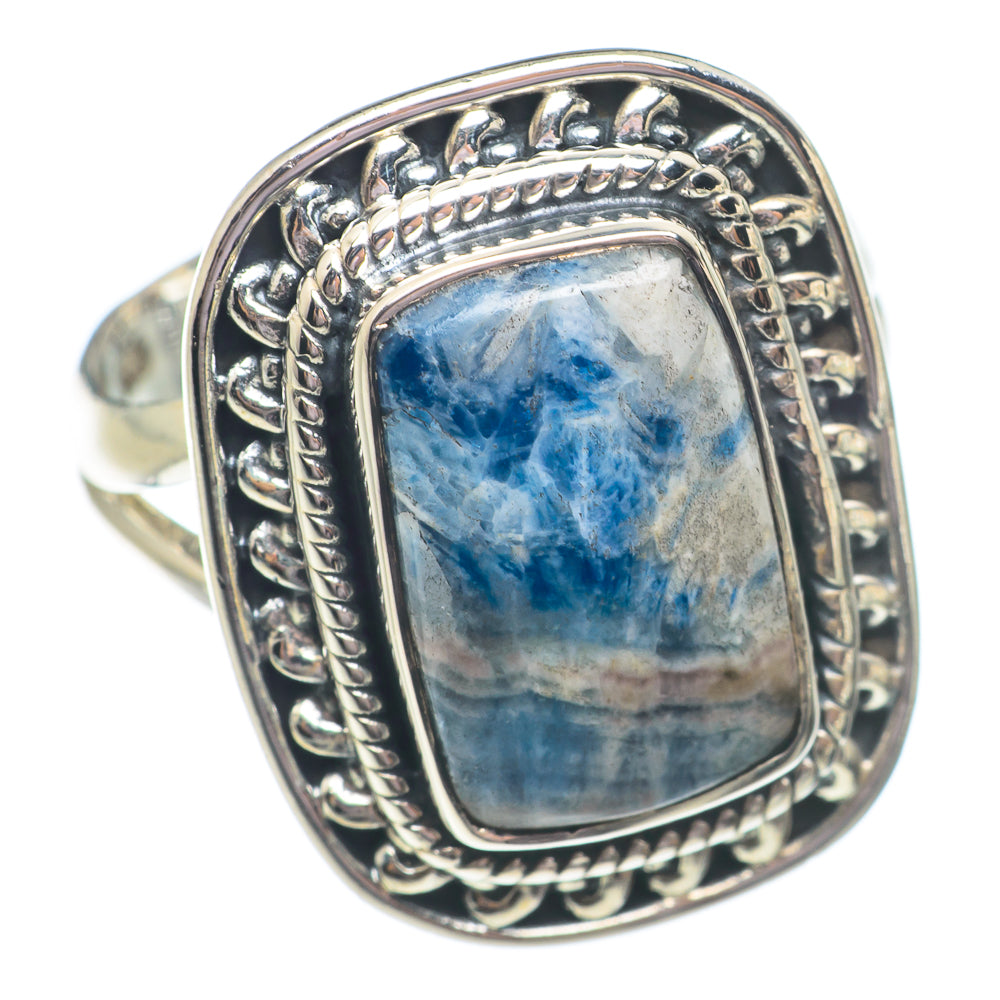 Blue Scheelite Rings handcrafted by Anasilvercos - RING71191