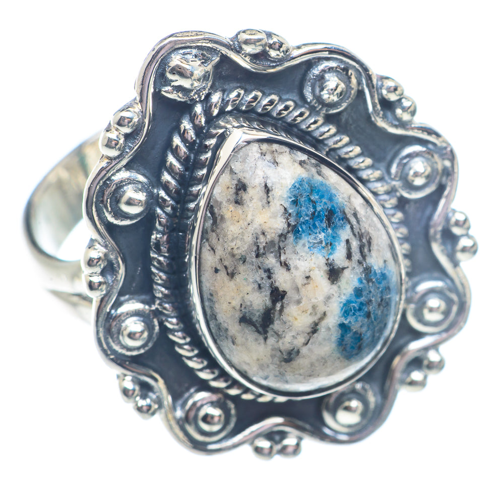 K2 Blue Azurite Rings handcrafted by Anasilvercos - RING71229 - Photo 2