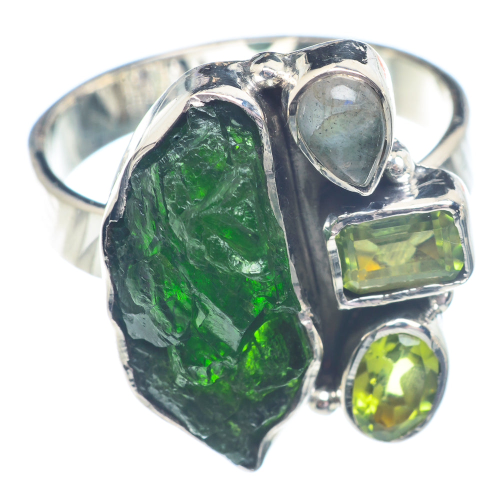 Green Tourmaline Rings handcrafted by Anasilvercos - RING71235