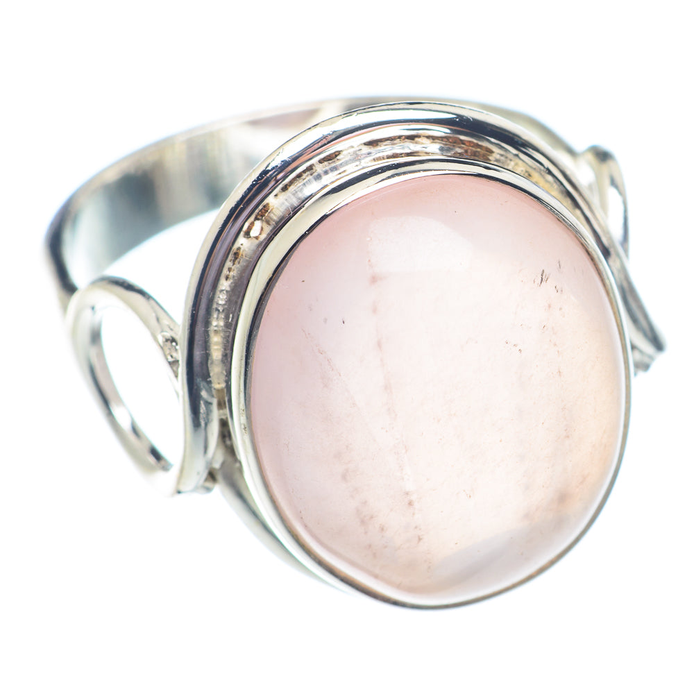 Rose Quartz Rings handcrafted by Anasilvercos - RING71283