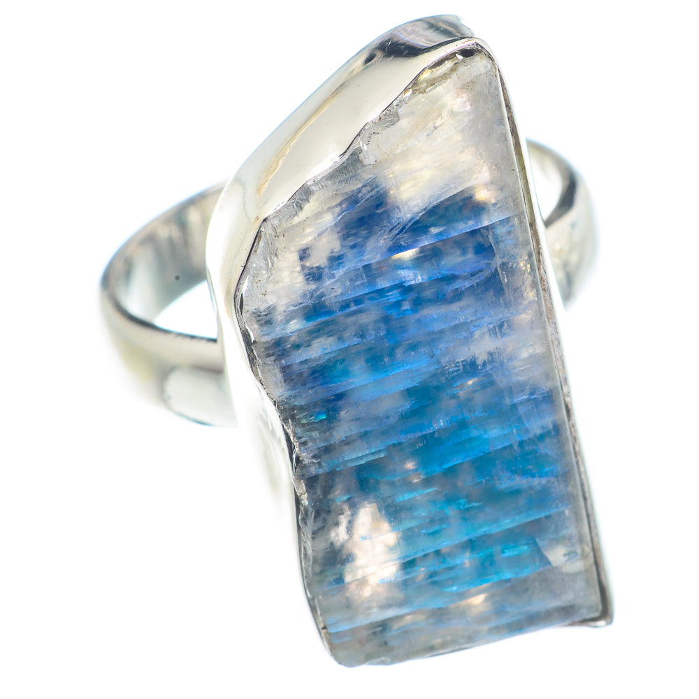 Rainbow Moonstone Rings handcrafted by Anasilvercos - RING71294