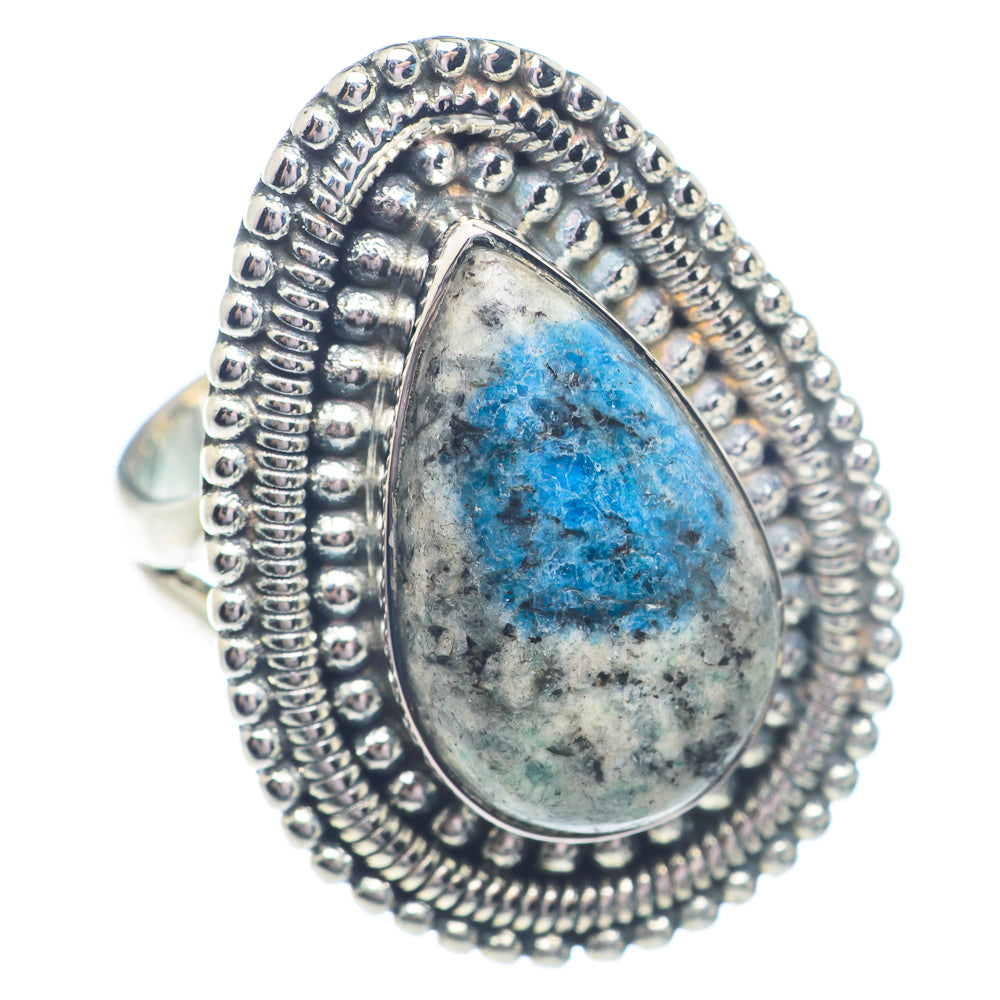 K2 Blue Azurite Rings handcrafted by Anasilvercos - RING71299