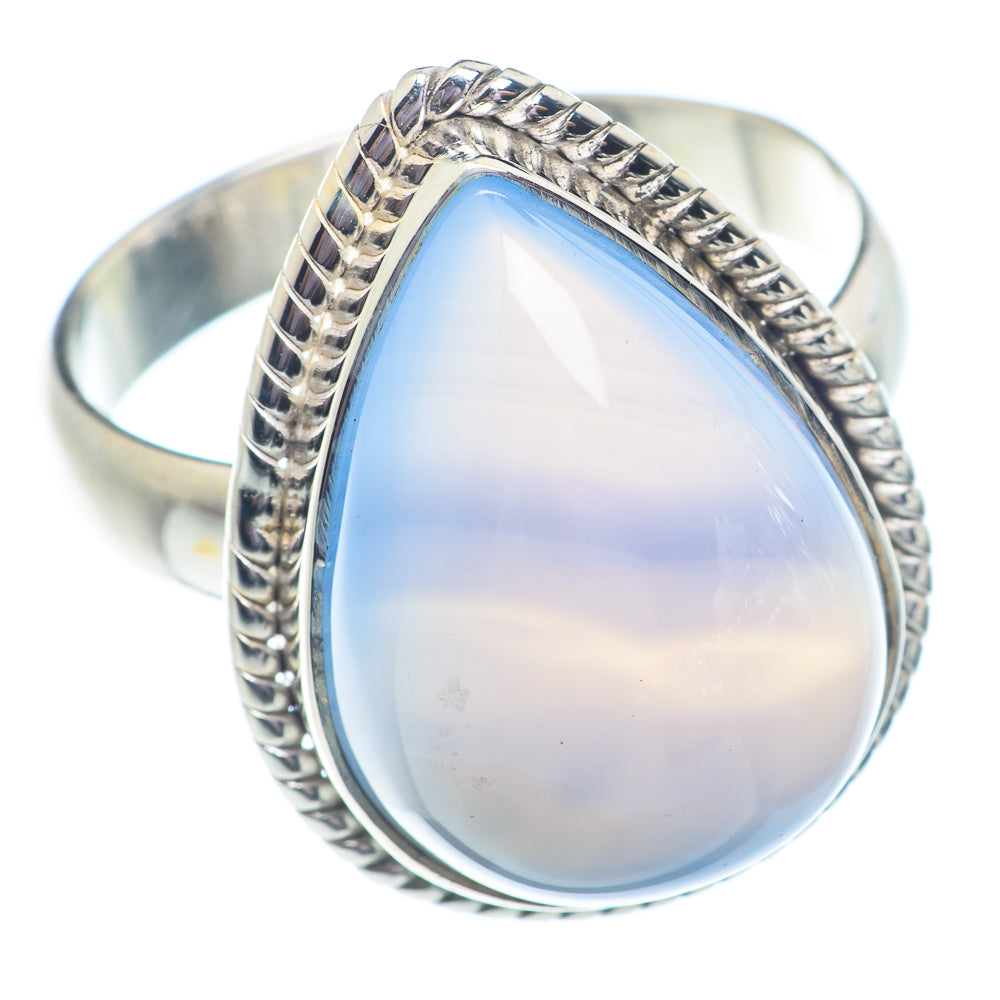 Aqua Chalcedony Rings handcrafted by Anasilvercos - RING71304