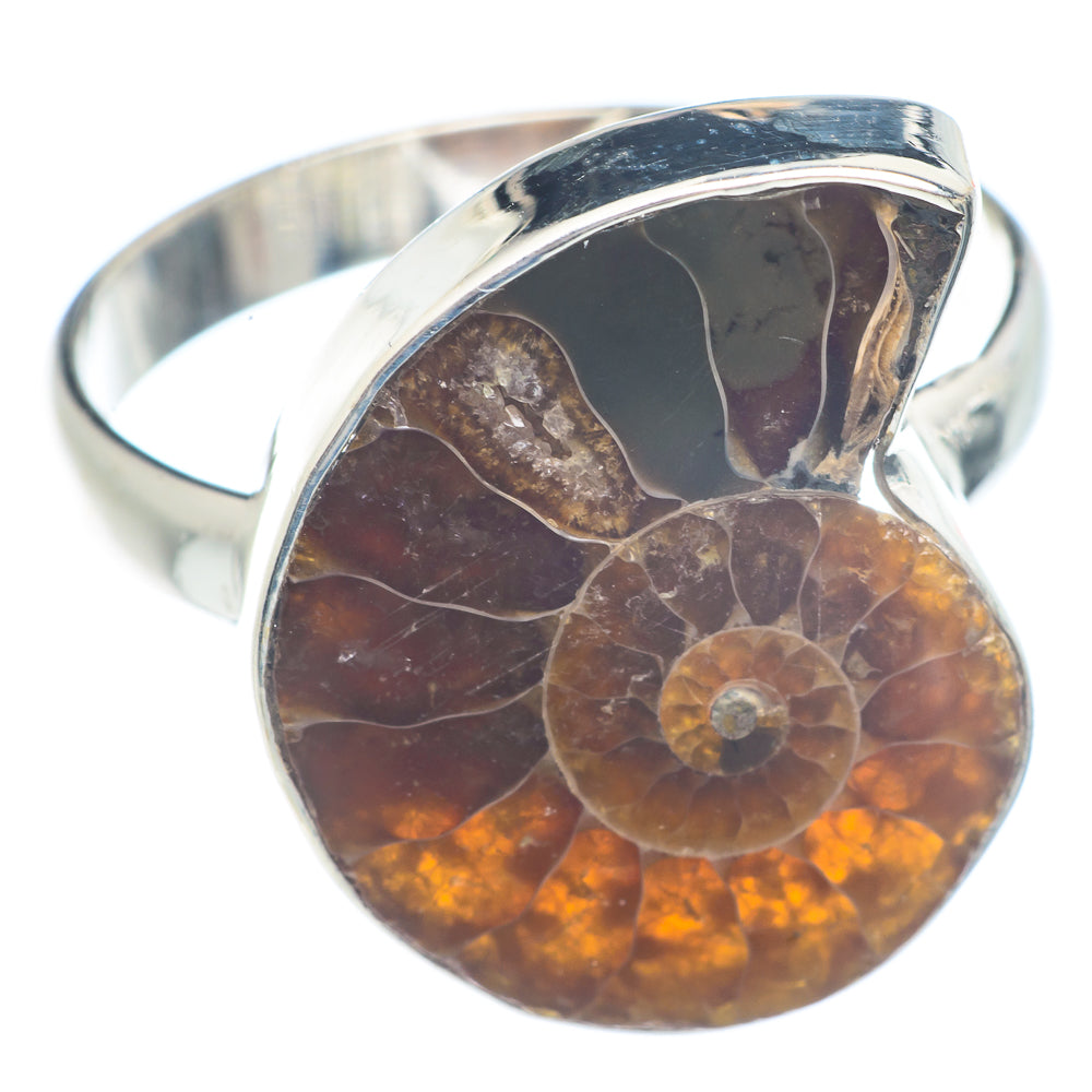 Ammonite Fossil Rings handcrafted by Anasilvercos - RING71310