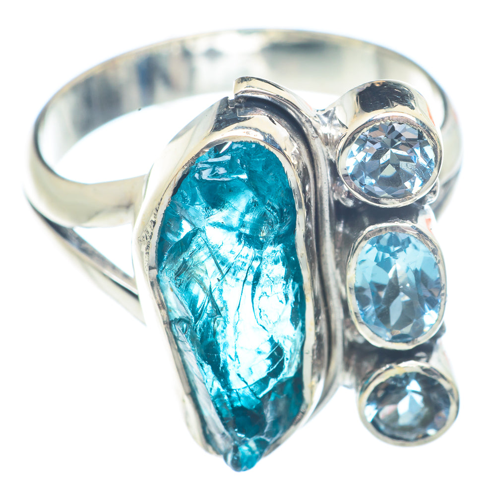 Blue Fluorite Rings handcrafted by Anasilvercos - RING71340