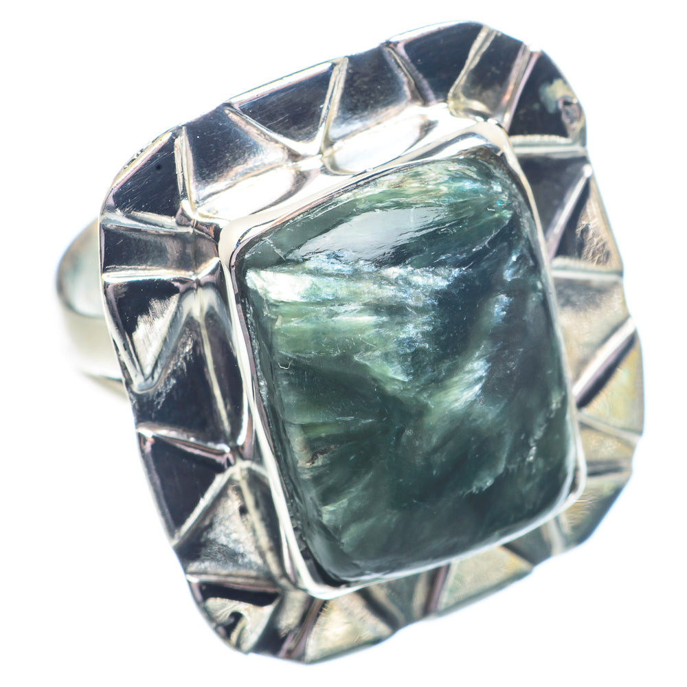Seraphinite Rings handcrafted by Anasilvercos - RING71345