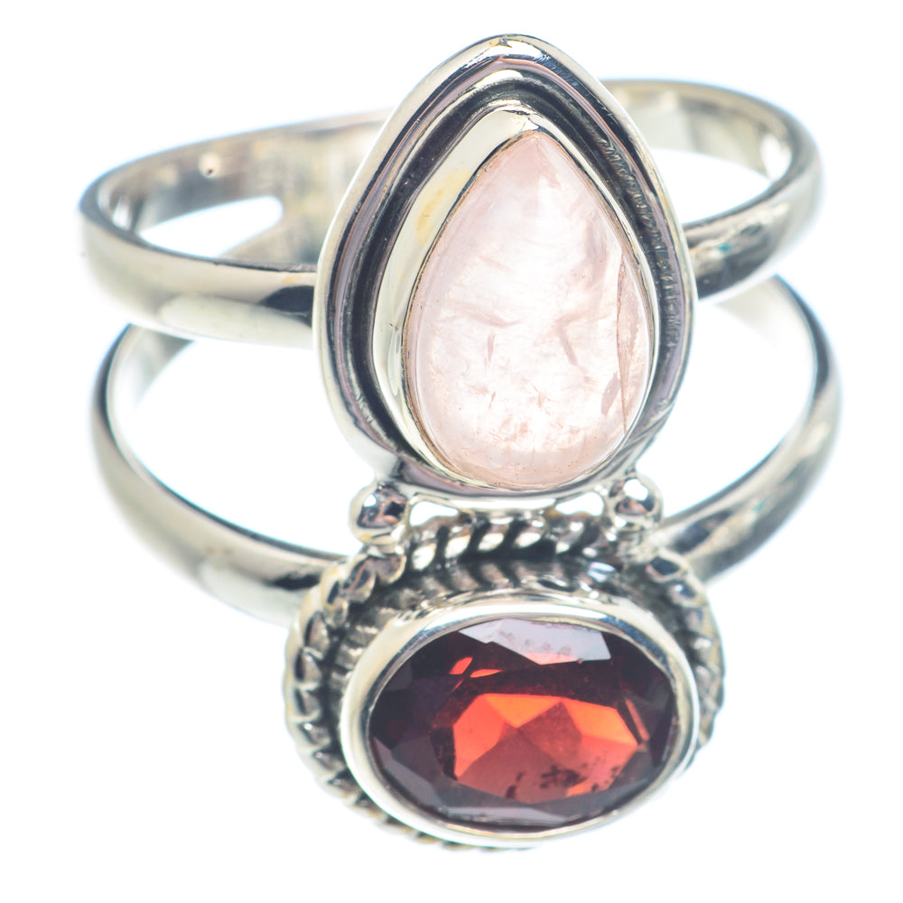 Rose Quartz Rings handcrafted by Anasilvercos - RING71370
