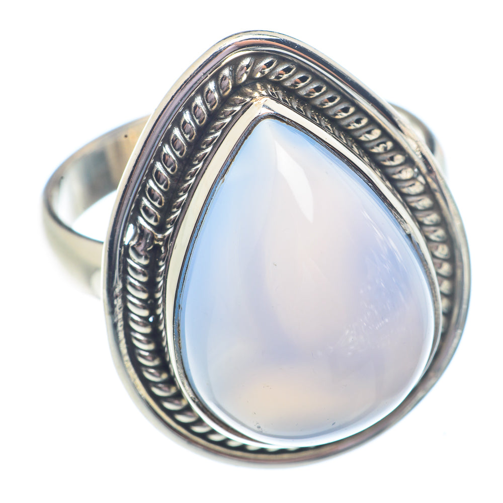 Aqua Chalcedony Rings handcrafted by Anasilvercos - RING71374