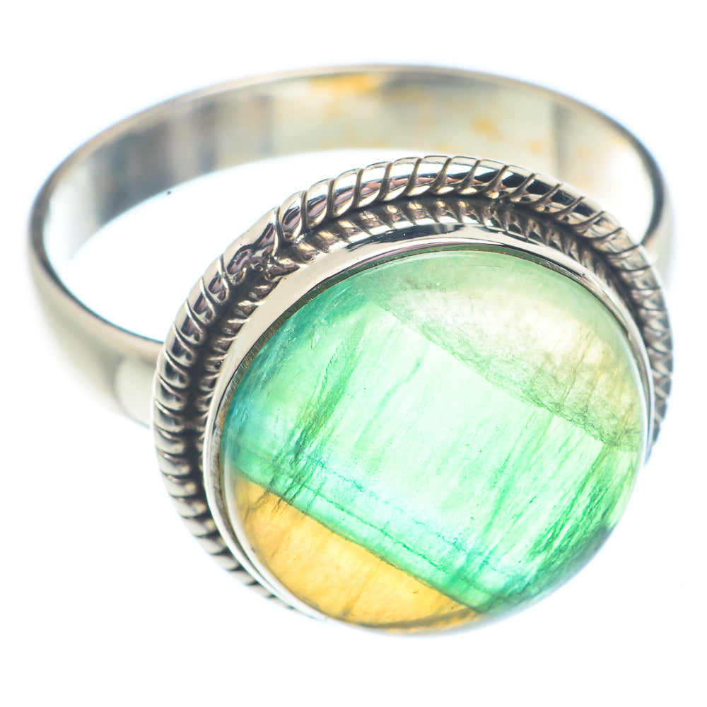Green Fluorite Rings handcrafted by Anasilvercos - RING71382