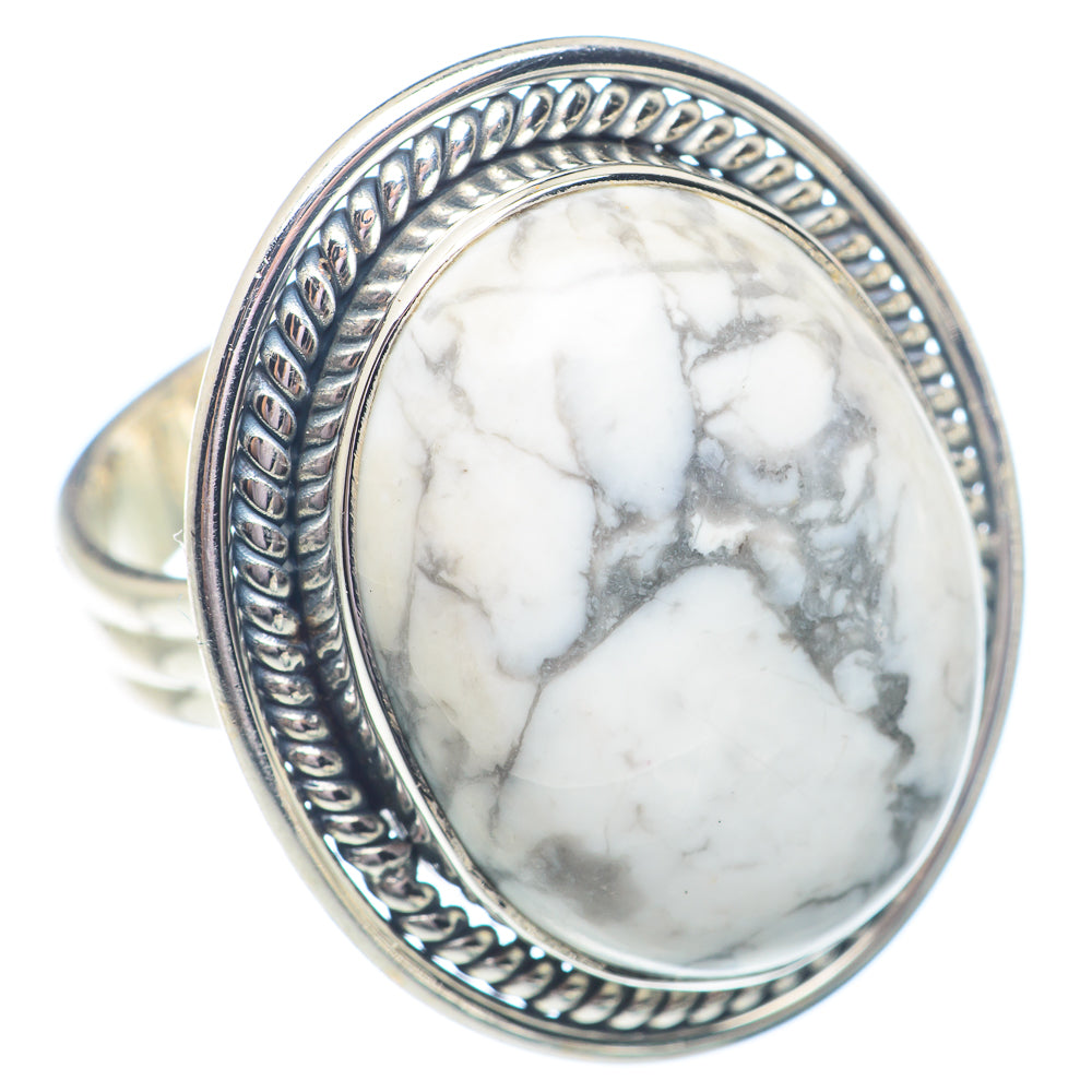 Howlite Rings handcrafted by Anasilvercos - RING71409
