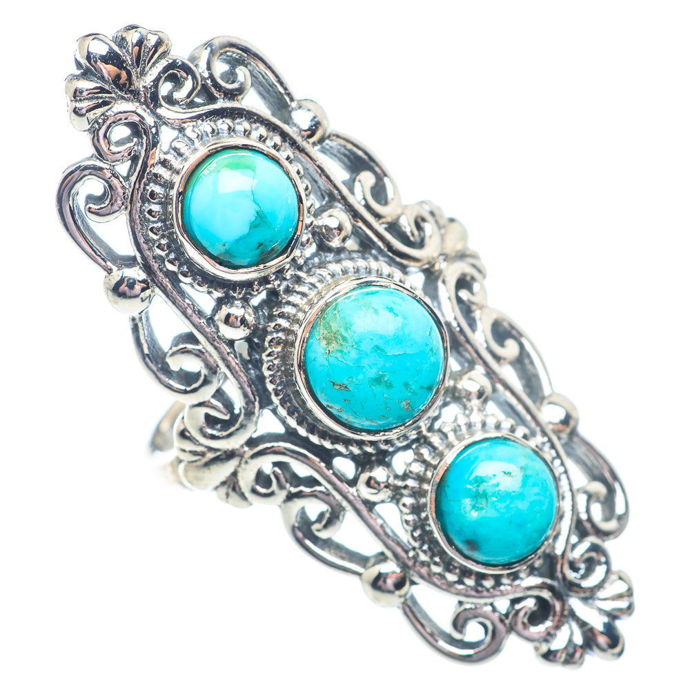 Arizona Turquoise Rings handcrafted by Anasilvercos - RING71425