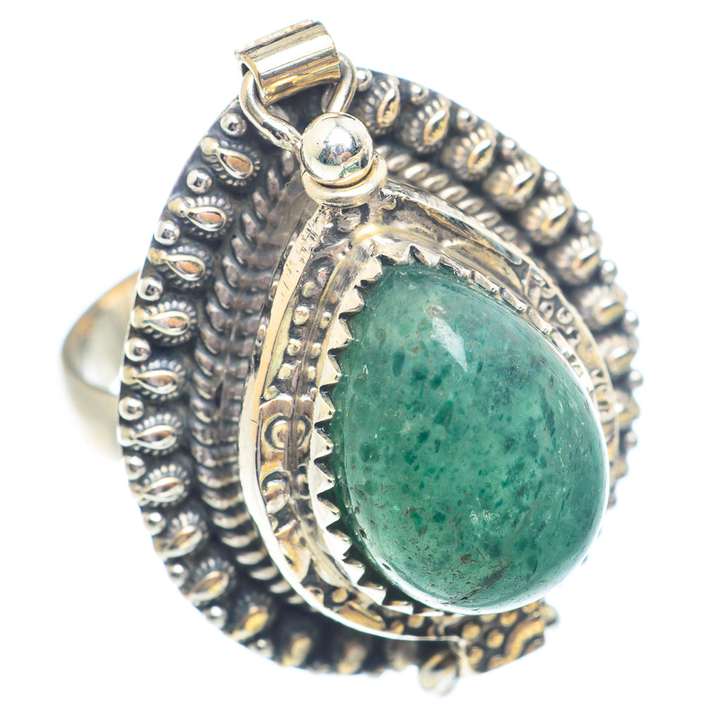 Green Aventurine Rings handcrafted by Anasilvercos - RING71428