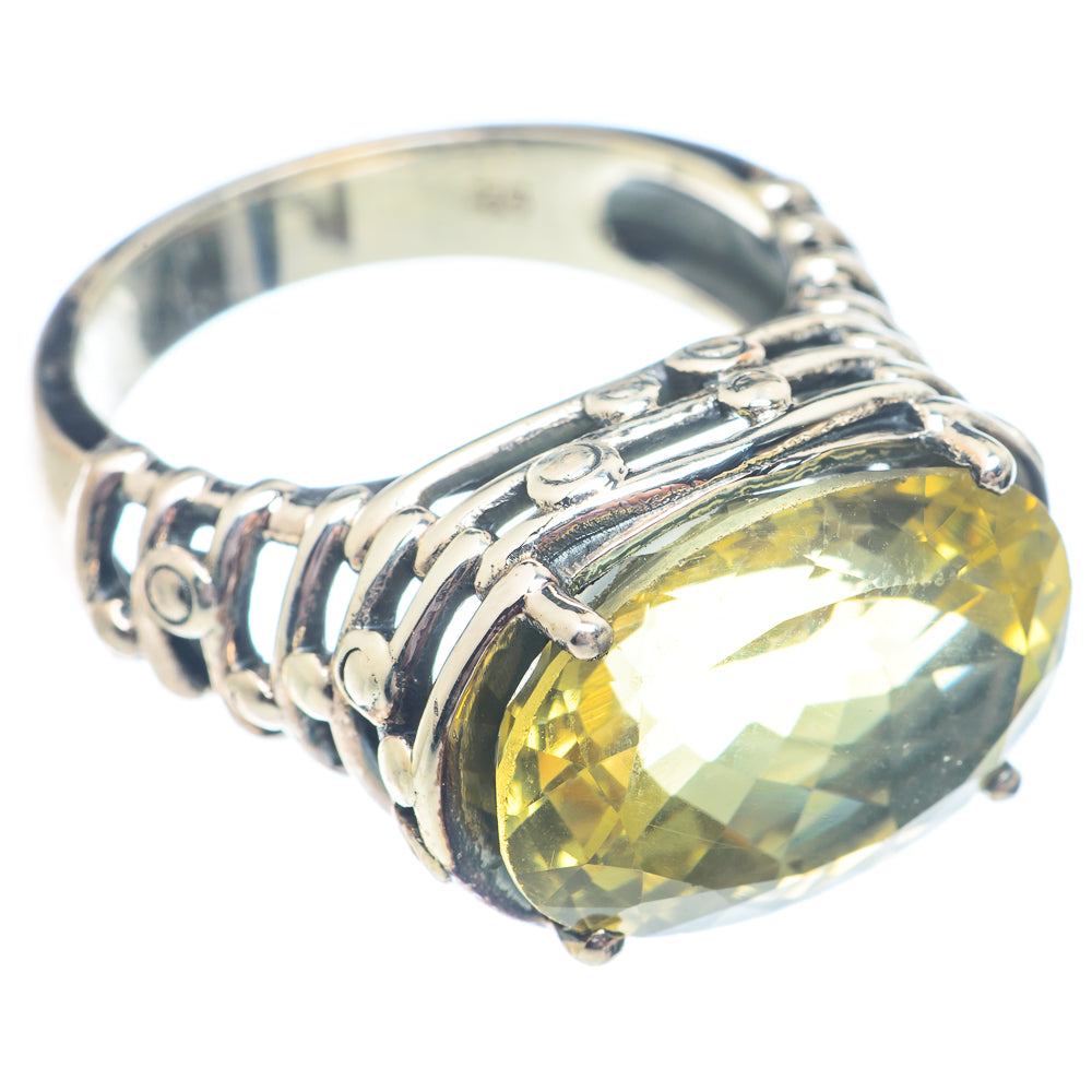 Lemon Chrysoprase Rings handcrafted by Anasilvercos - RING71460