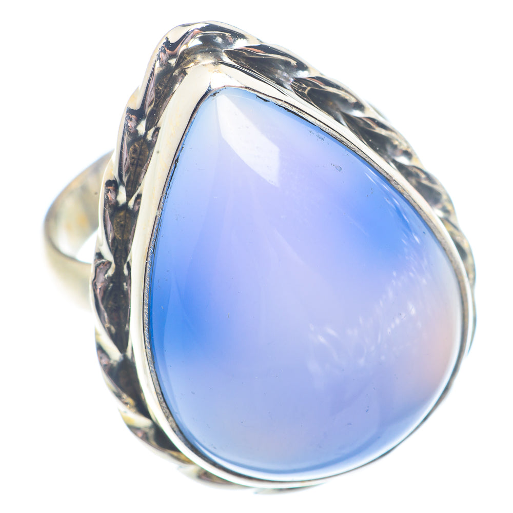 Aqua Chalcedony Rings handcrafted by Anasilvercos - RING71462