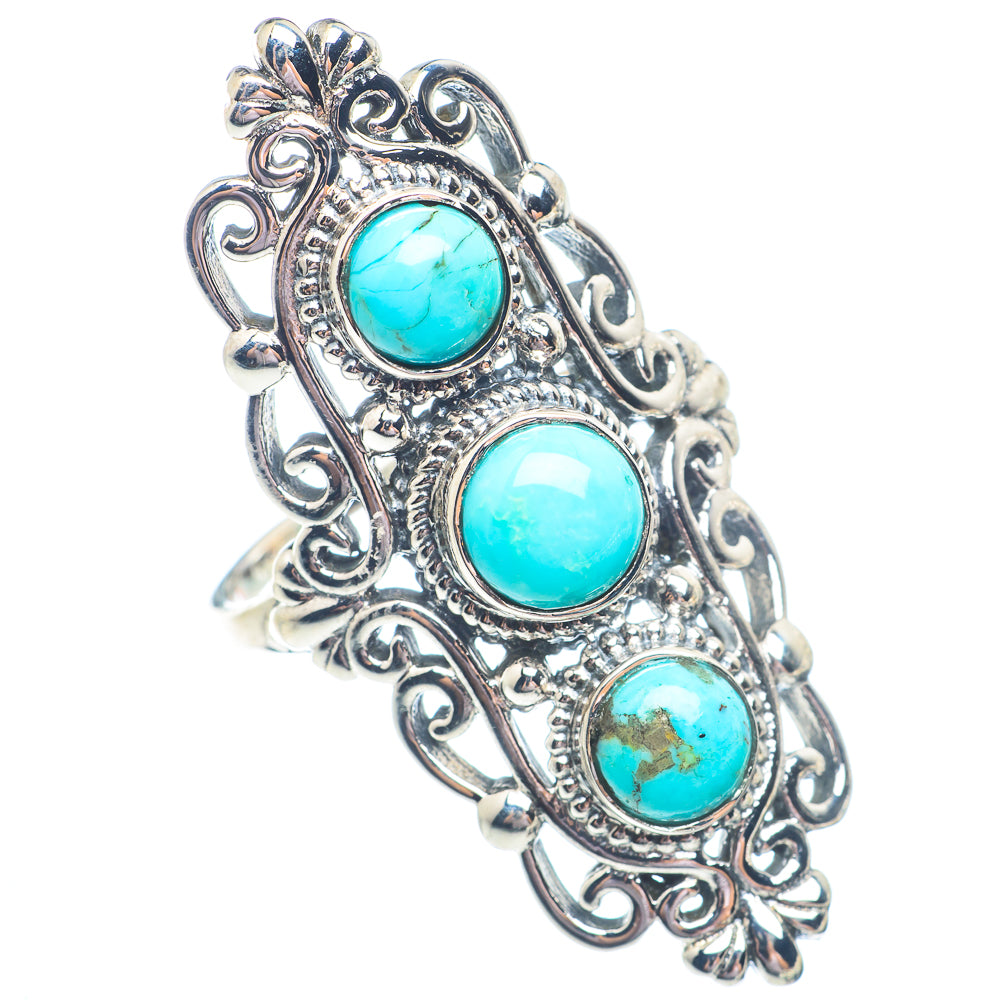 Arizona Turquoise Rings handcrafted by Anasilvercos - RING71470