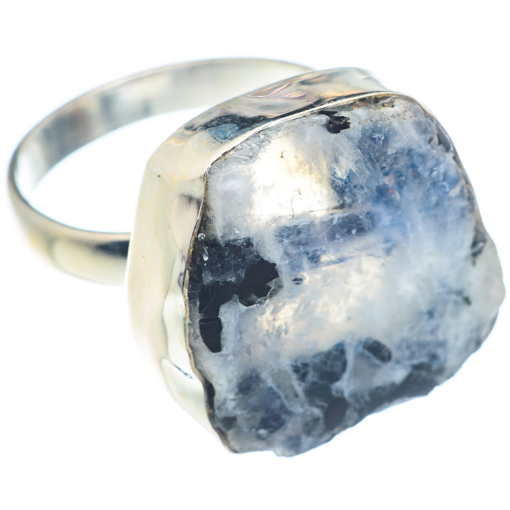 Rainbow Moonstone Rings handcrafted by Anasilvercos - RING71485