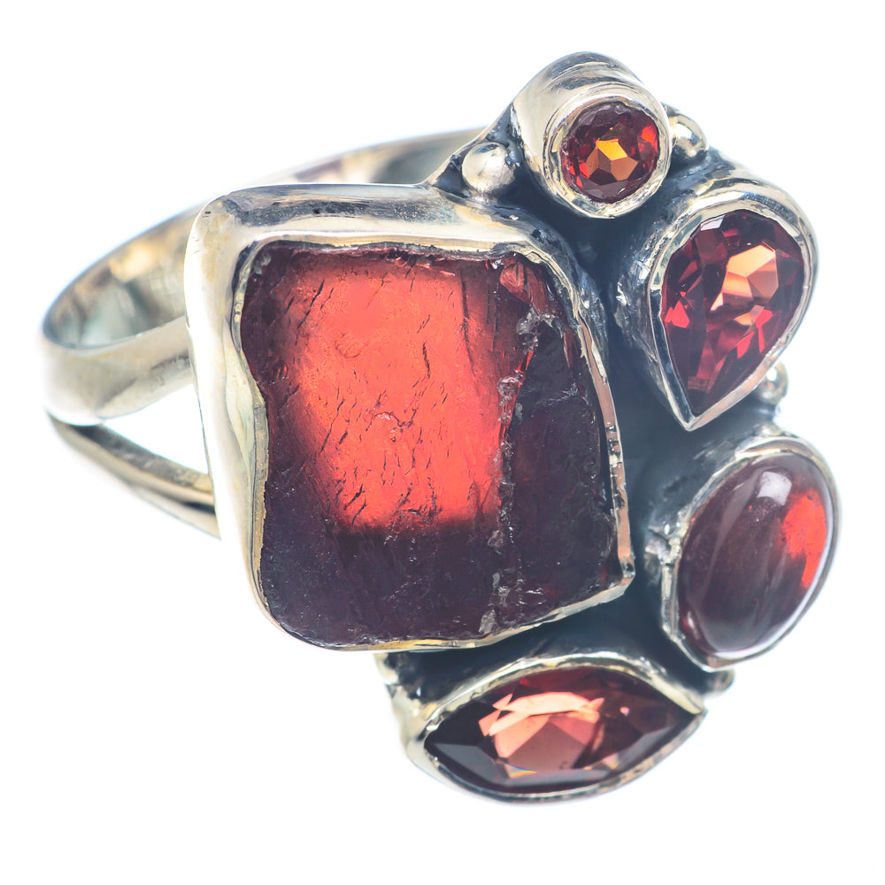 Garnet Rings handcrafted by Anasilvercos - RING71512