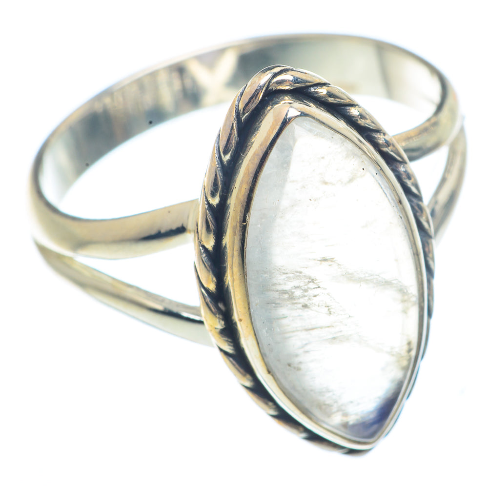 Rainbow Moonstone Rings handcrafted by Anasilvercos - RING71523