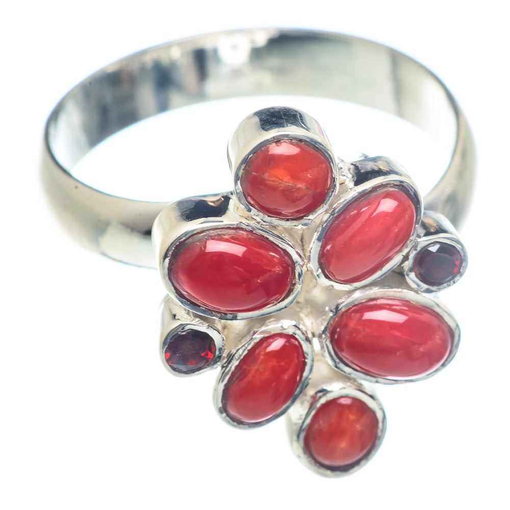 Red Coral Rings handcrafted by Anasilvercos - RING71556