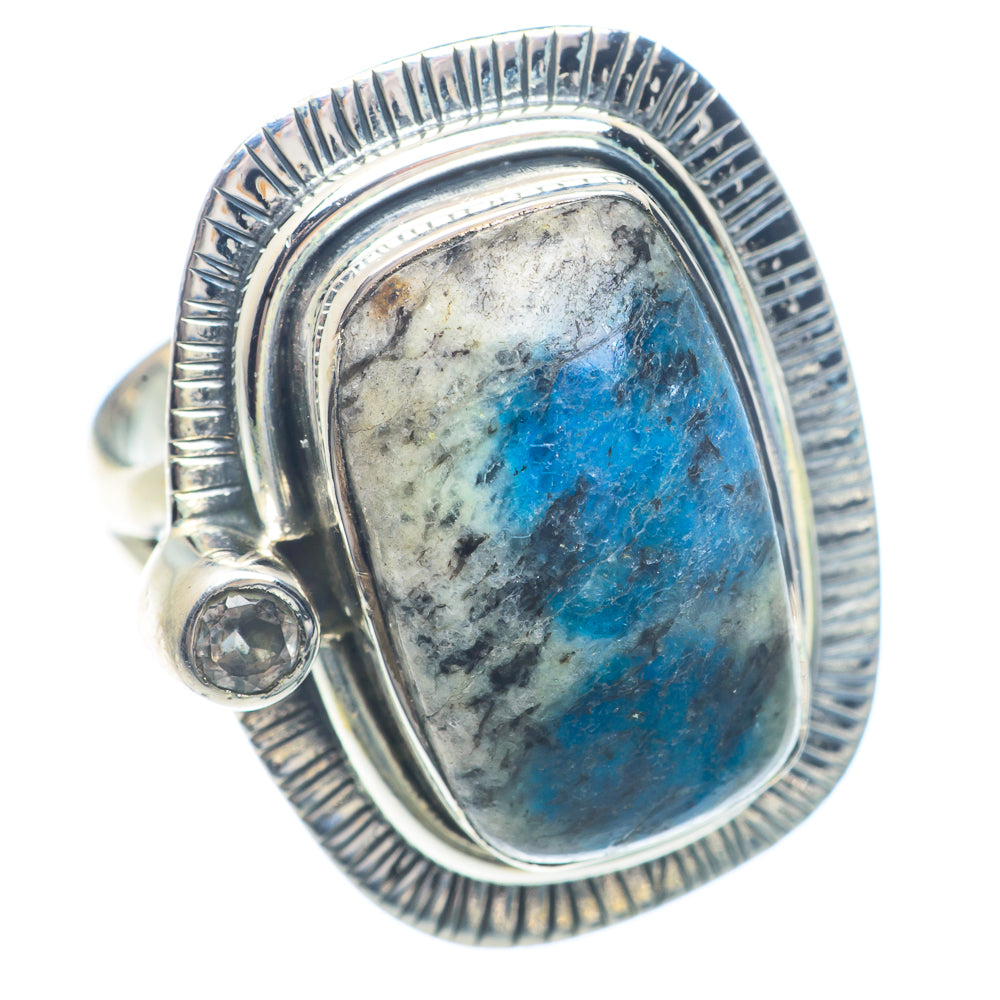 K2 Blue Azurite Rings handcrafted by Anasilvercos - RING71571