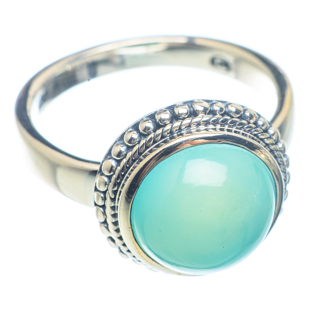 Aqua Chalcedony Rings handcrafted by Anasilvercos - RING71575