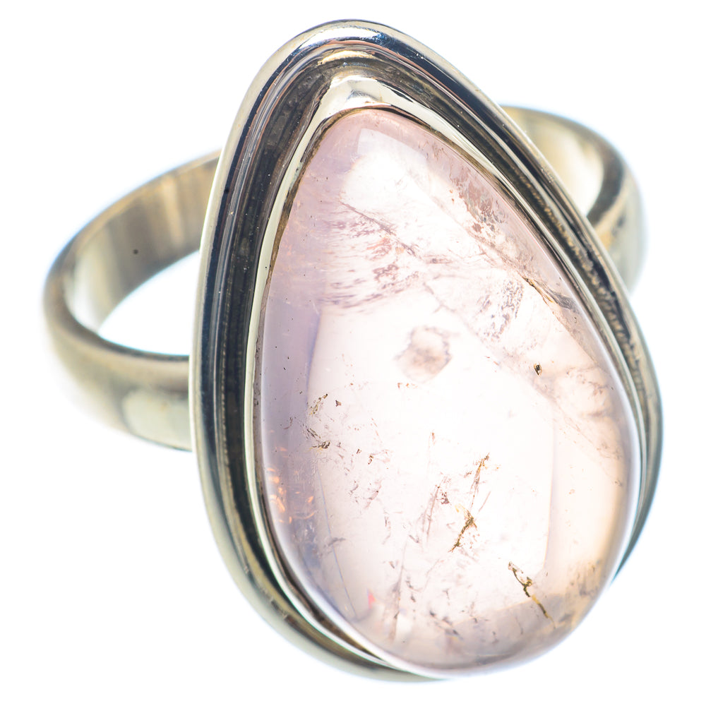 Rose Quartz Rings handcrafted by Anasilvercos - RING71590