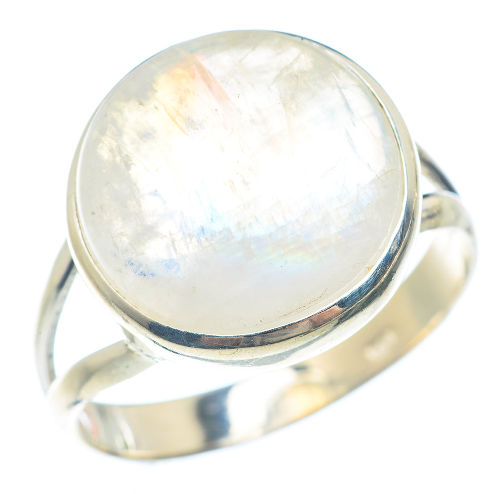 Rainbow Moonstone Rings handcrafted by Anasilvercos - RING71601